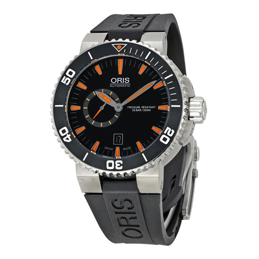 Oris aquis black orange sale