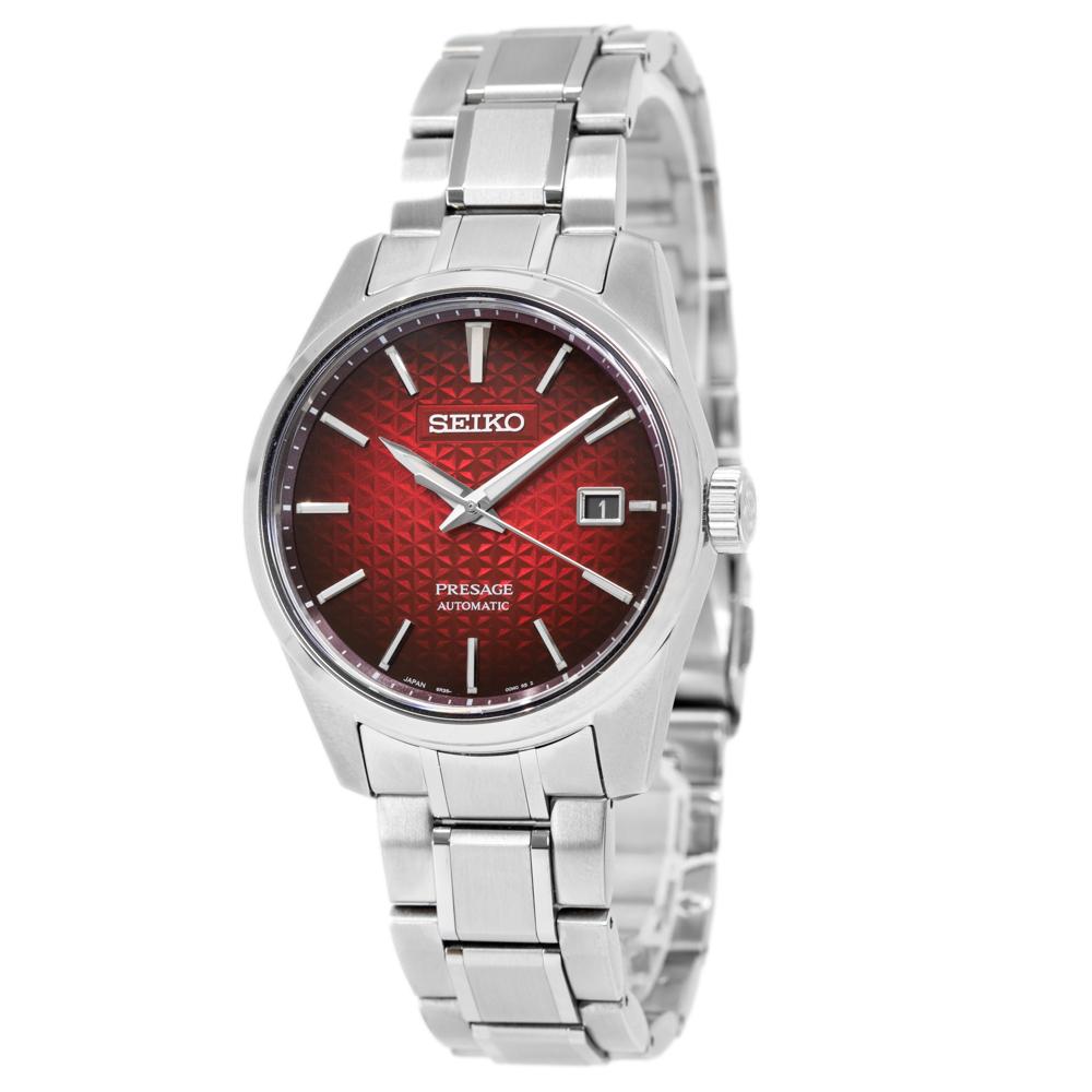 Seiko Men s SPB227J1 Presage Red Dial Watch