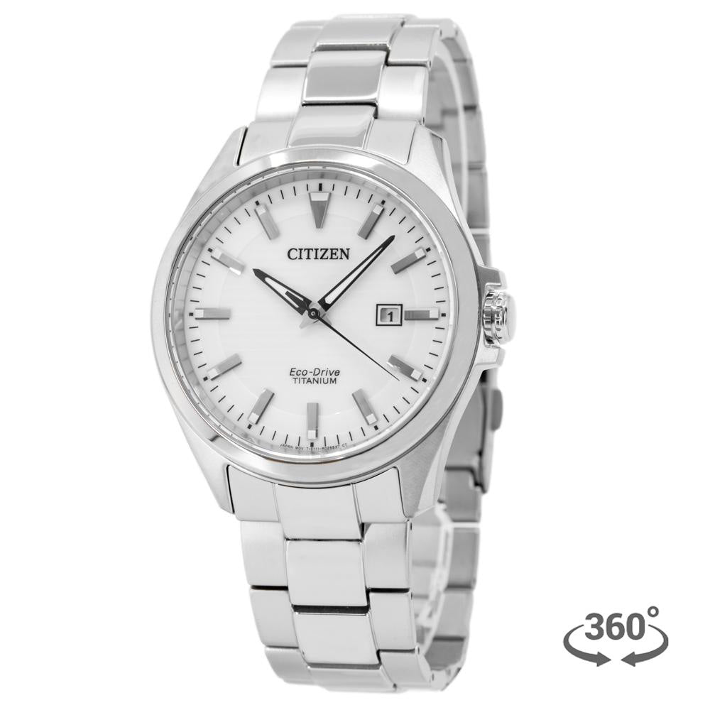 Citizen Men\'s Dial Titanium White Watch BM7470-84A