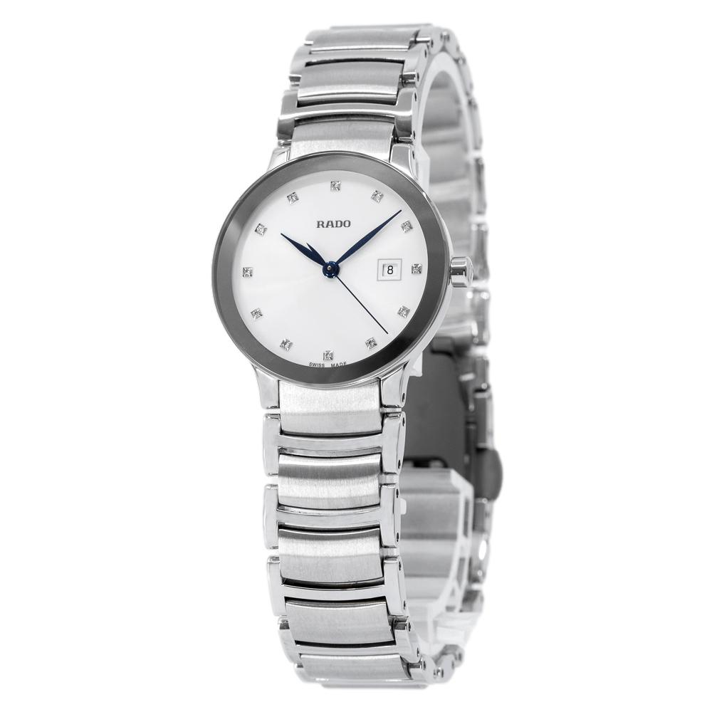 Rado Ladies R30928733 Centrix Diamonds Silver Dial Watch