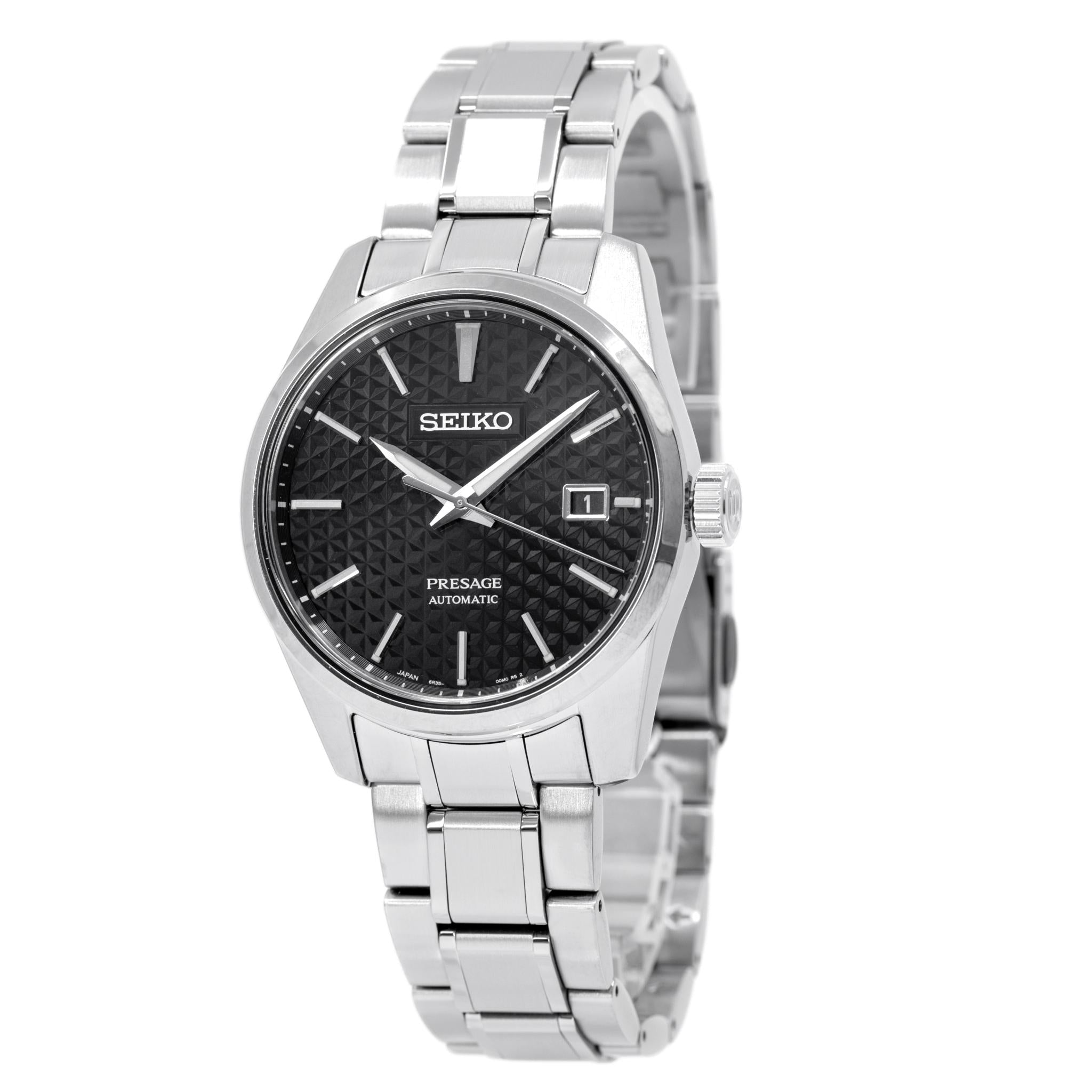 Seiko Men s SPB203J1 Presage Black Dial Watch