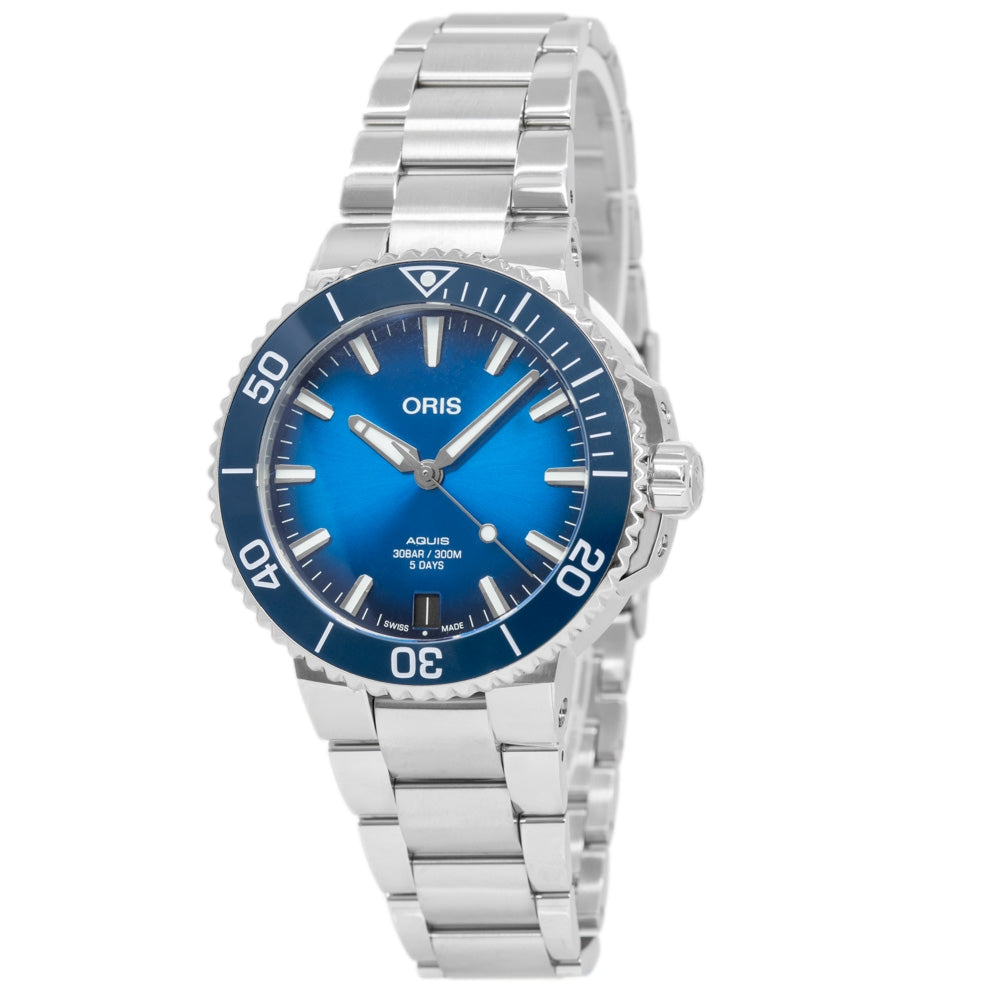 Oris 01 400 7769 4135-07 8 22 09PEB Aquis Blue Dial Watch