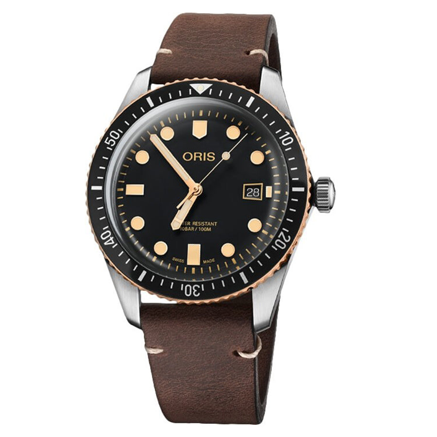 Oris 01 733 7720 4354-07 5 21 44 Divers Schwarzes Zifferblatt Uhr