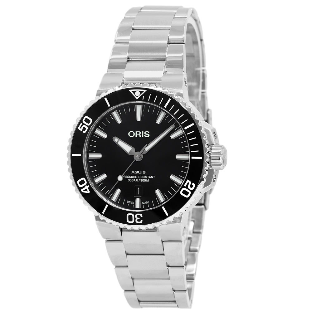 Oris 01 733 7730 4134-07 8 24 05PEB Aquis Black Dial Auto