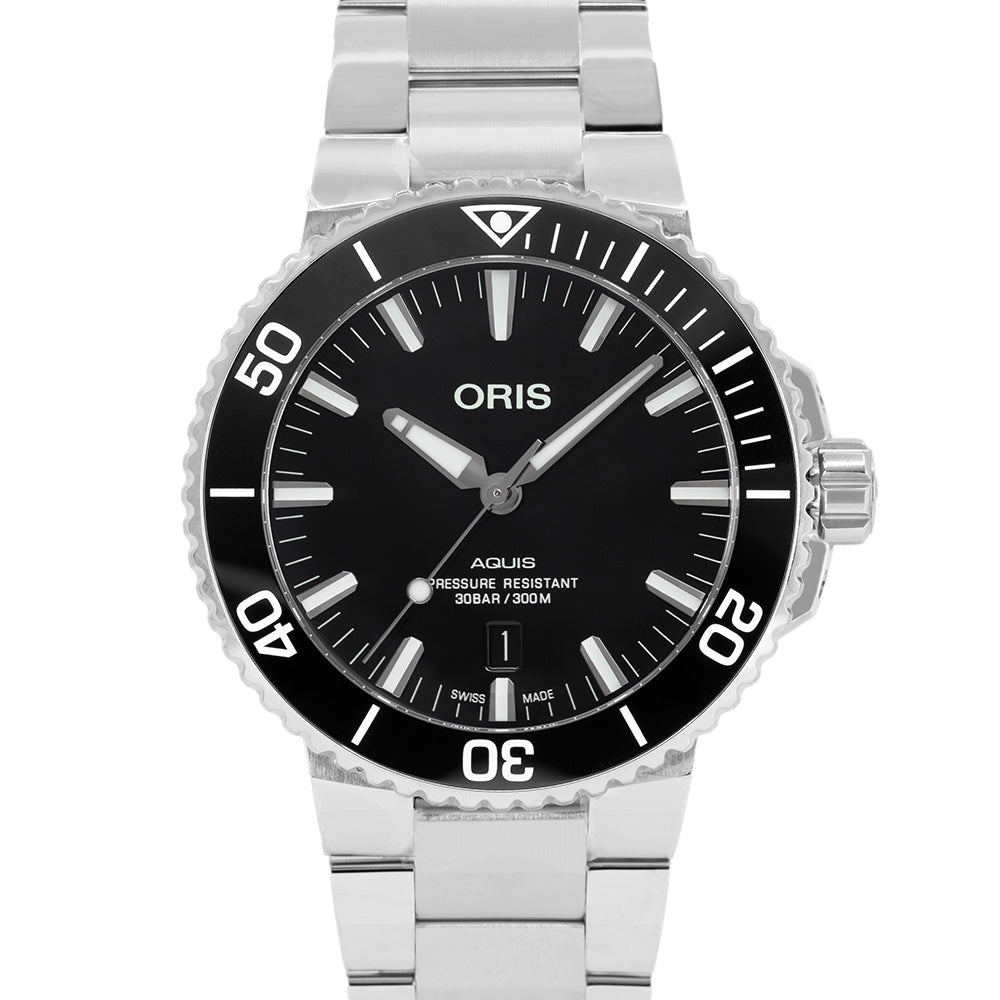 Oris 01 733 7730 4134-07 8 24 05PEB Aquis Black Dial Auto