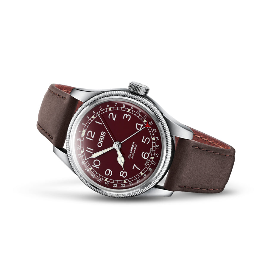 Oris 01 754 7741 4068-07 5 20 64 Große Krone Rotes Zifferblatt Uhr