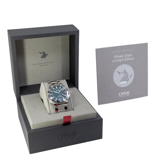 Oris 01 798 7754 4175-Set GMT Whale Shark Lt.Ed Watch