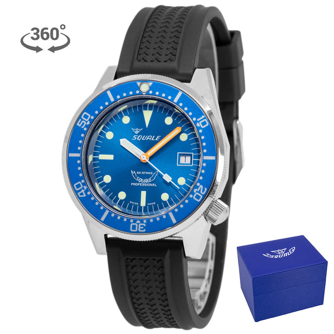 Squale Men's 1521.OCN.VO 1521 Ocean Blue Dial 50 ATM Auto