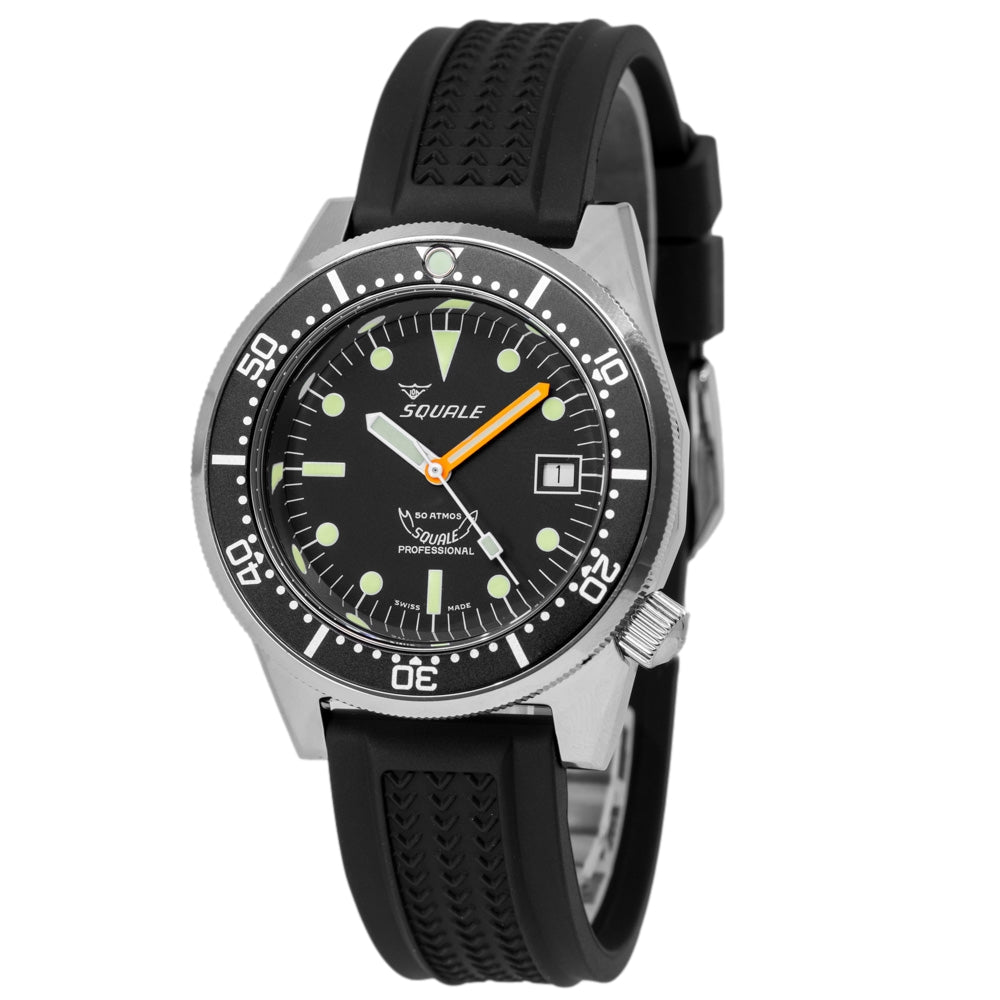 Squale Men's 1521BKBL.VO Black Blasted 1521 Auto