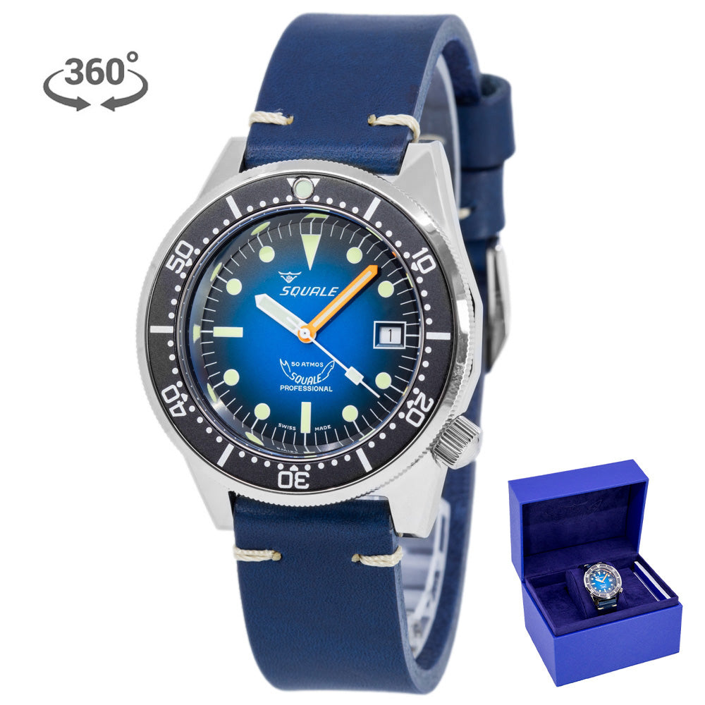 Squale Men's 1521PROFD.PB 1521 Blue Dial 50 ATM Automatic