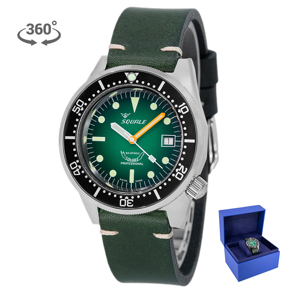 Squale Men's 1521PROFGR.PVE 1521 Green Ray 50 ATM Automatic