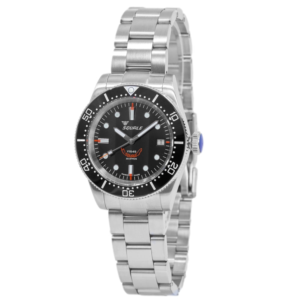 Squale Men's 1545BKBKC.AC 1545 Black Dial 30ATM Automatic