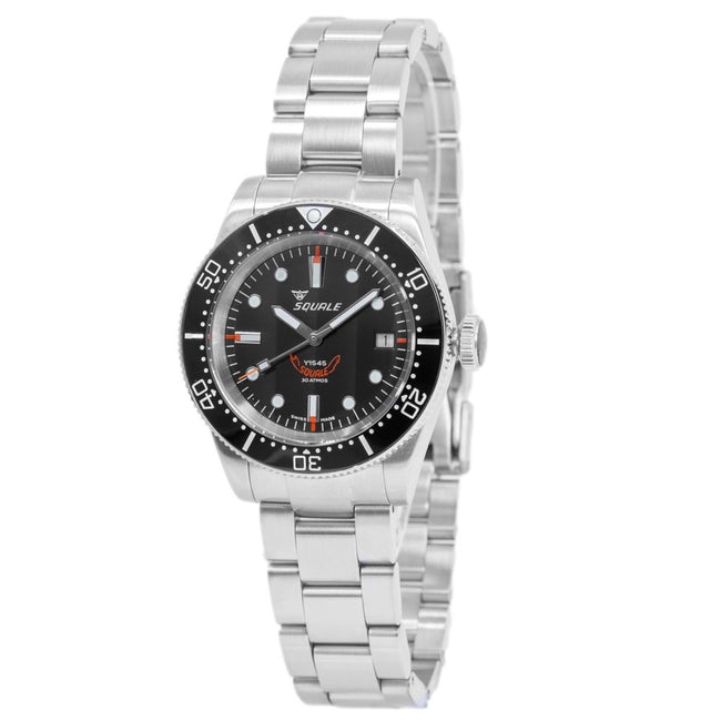 Squale Men's 1545BKBKC.AC 1545 Black Dial 30ATM Automatic