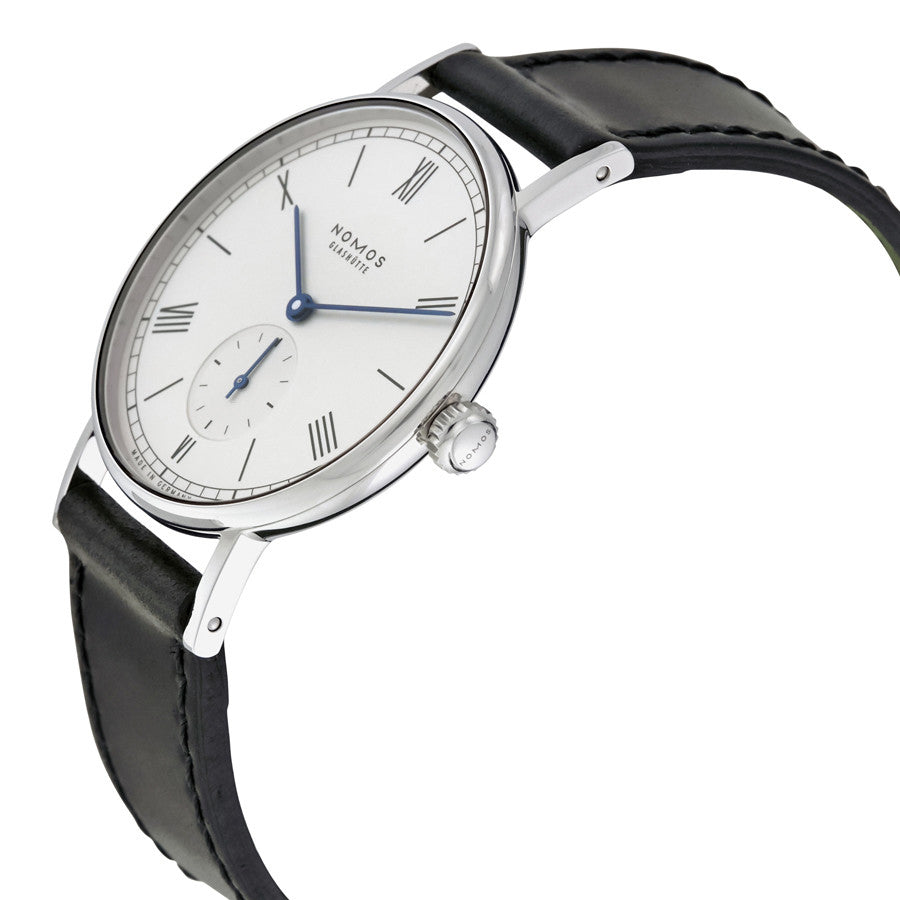 Nomos Glashutte 201 Ludwig Weißes Zifferblatt Uhr