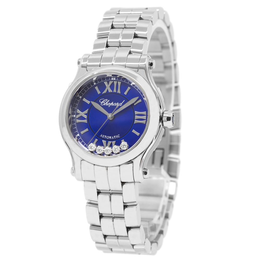 Chopard Ladies 278573-3017 Happy Sports Blue Dial Watch