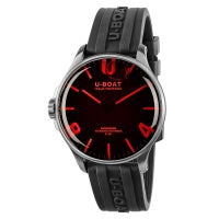 U-Boat Men's 8465/B Darkmoon Red SS 44mm Watch