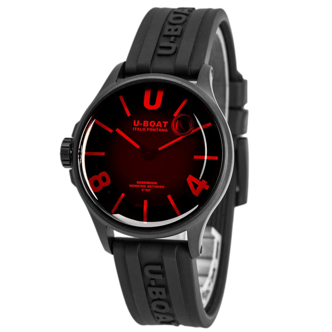 U-Boat 9306 Darkmoon 40mm Red Glass Pvd