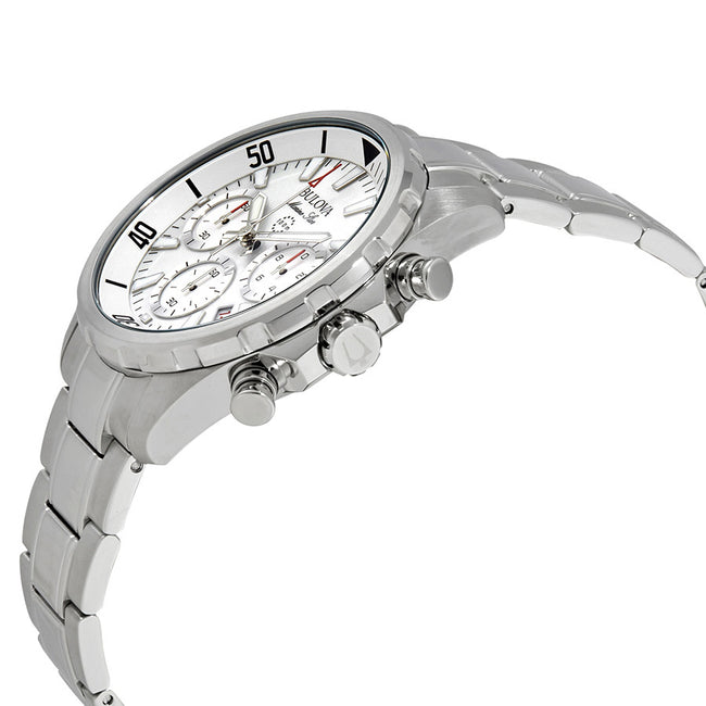 Bulova Men's 96B255 Chrono MS White Dial