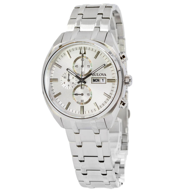 Bulova Men's 96C135 Classic Silver Dial Chrono Watch