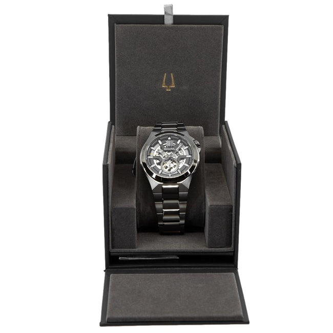 Bulova Men's 98A179 Maquina Gunmetal Skeleton Auto