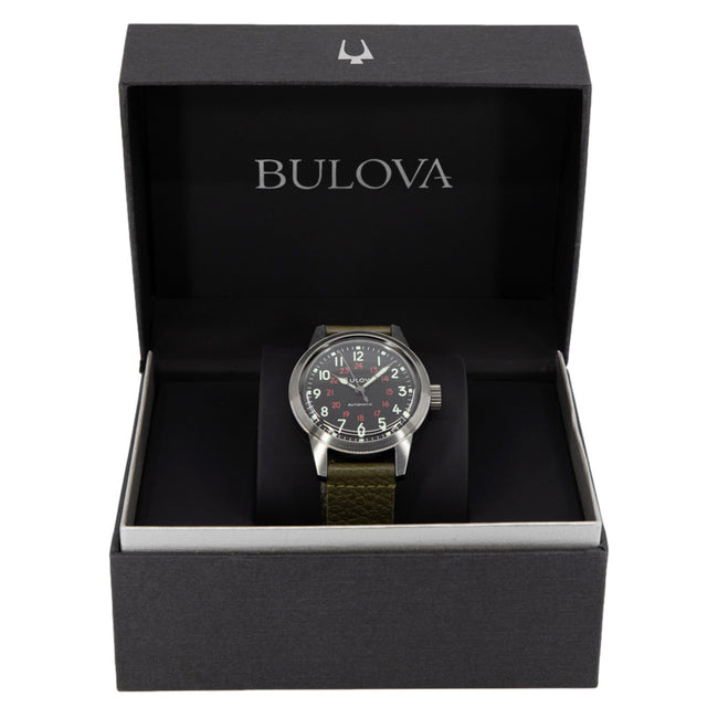 Bulova Men's 98A255 Hack Black Dial Auto