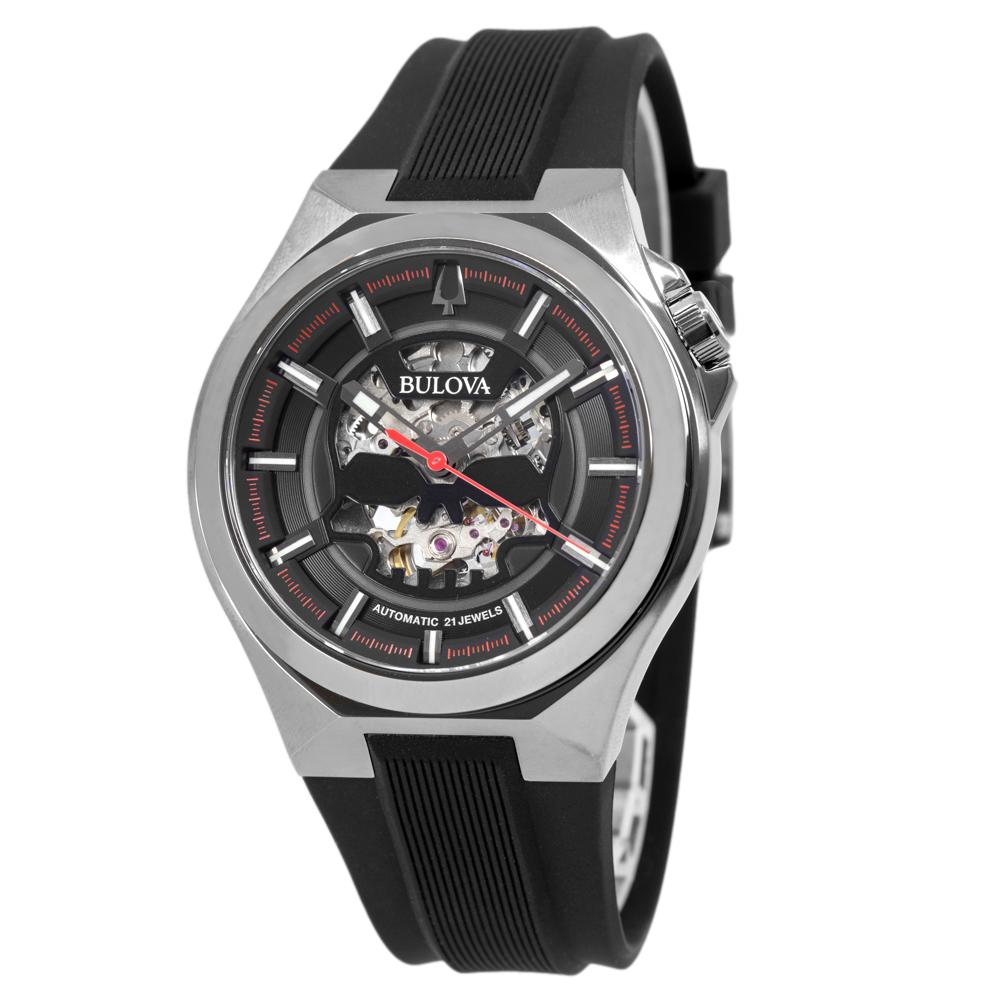 Bulova Men's 98A260 Black-Skeleton Dial Automatic