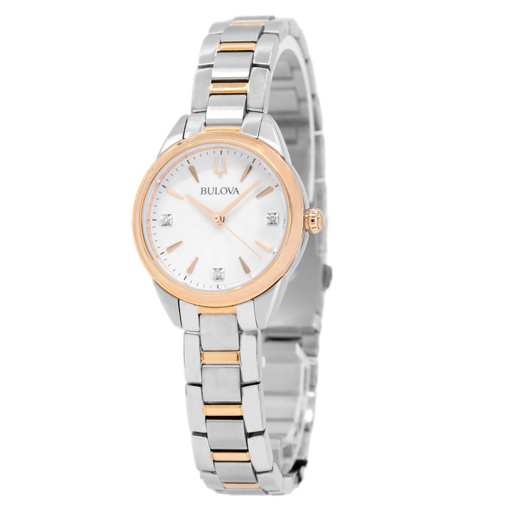 Bulova Ladies 98P200 Sutton Silver Dial Diamonds Watch