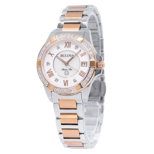 Bulova Ladies 98R234 Marine Star Diamond MOP Dial Quartz