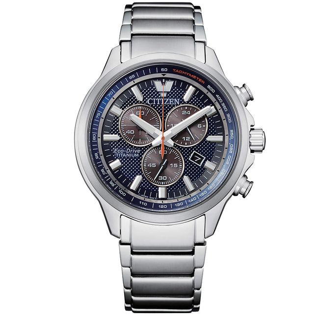 Citizen Herrenuhr AT2470-85L Super Titanium Blaues Zifferblatt Datum