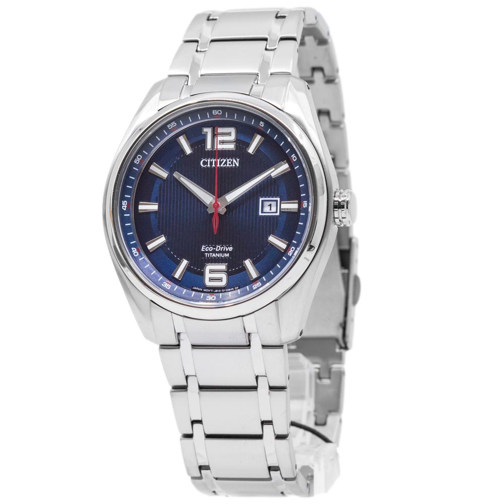 Citizen Herrenuhr AW1240-57M Eco-Drive mit blauem Zifferblatt aus Titan