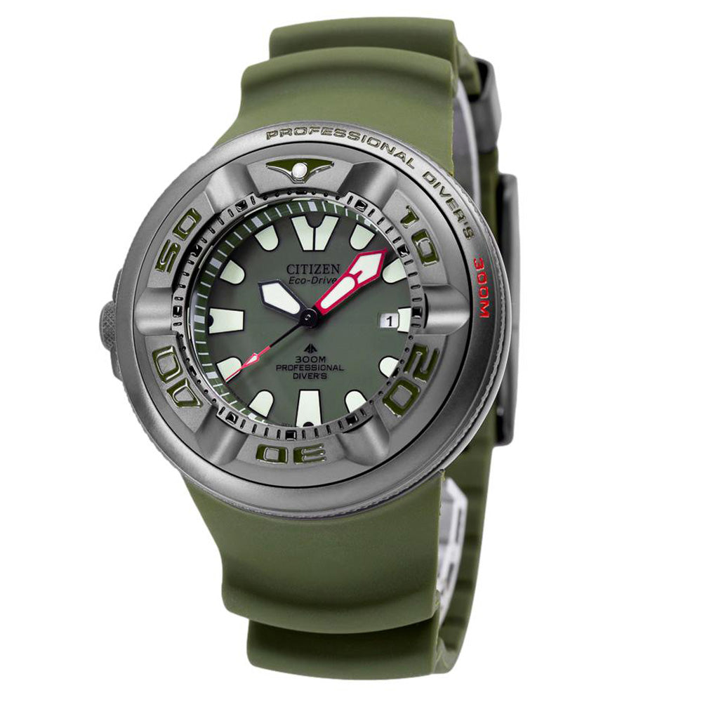 Citizen BJ8057-17X Promaster Olive Eco-Drive 300M Watch