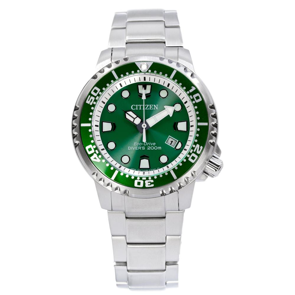 Citizen Men's BN0158-85X Diver's Eco-Drive Green Dial Watch