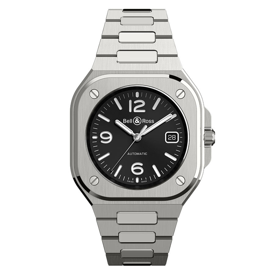 Bell & Ross Men's BR05A-BL-ST/SST BR 05 Black Steel Auto