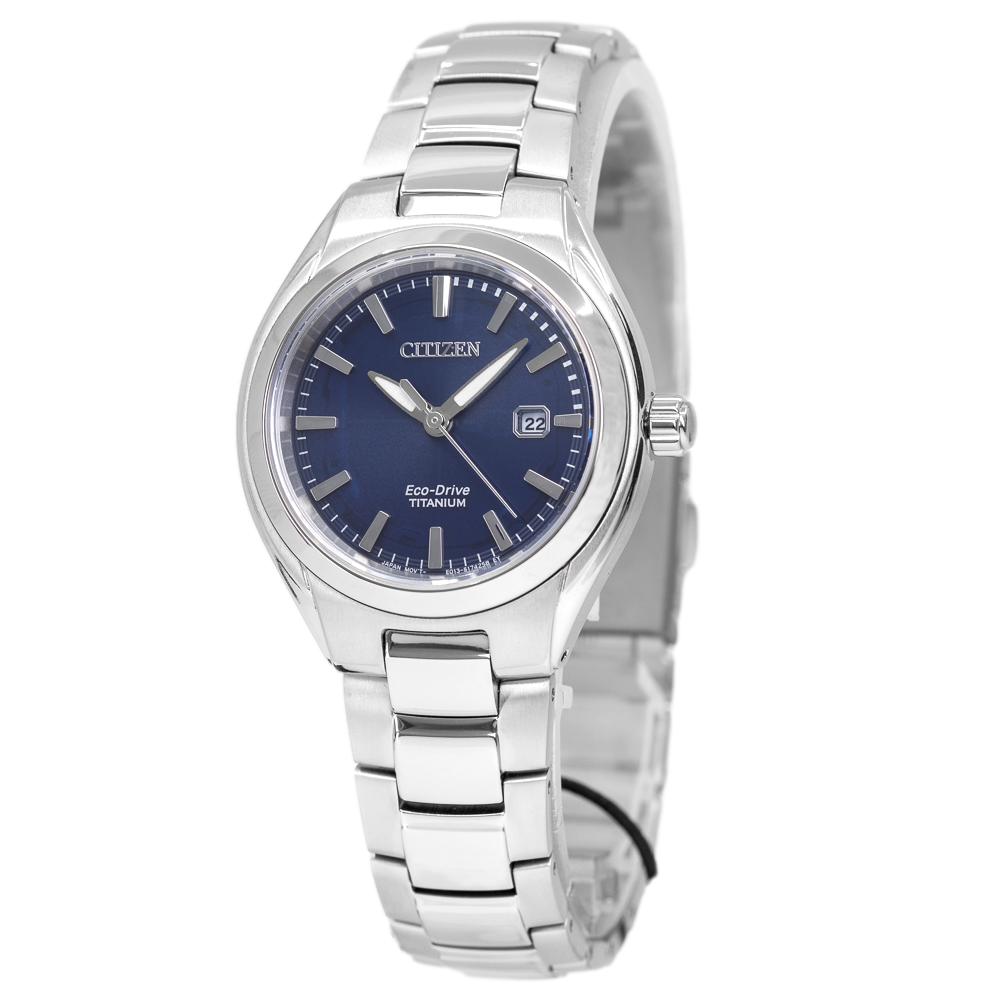 Citizen Damen EW2610-80L Super Titanium Blaues Zifferblatt Uhr