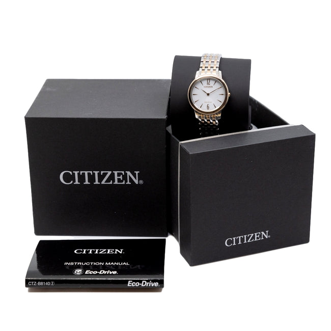 Citizen Damen EX1496-82A Eco-Drive Zweifarbige Uhr