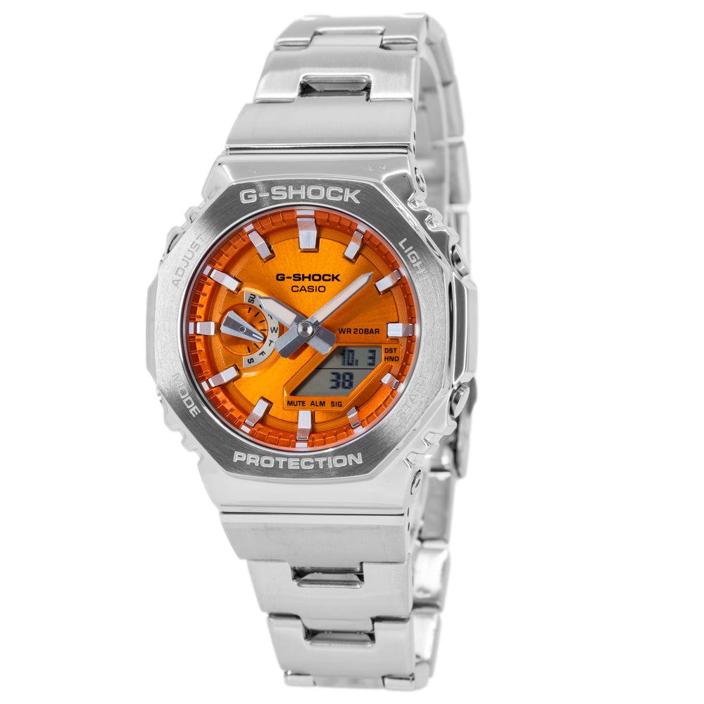 Casio Men's GM-2110D-4AER G-Shock Orange Dial Quartz