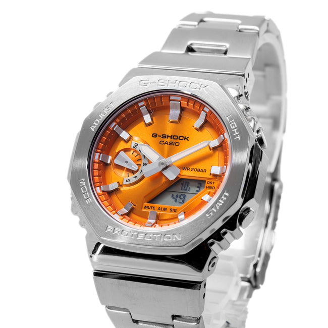 Casio Men's GM-2110D-4AER G-Shock Orange Dial Quartz