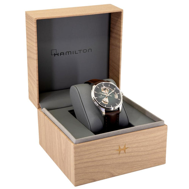 Hamilton H32675560 Jazzmaster openheart Geen Dial Watch