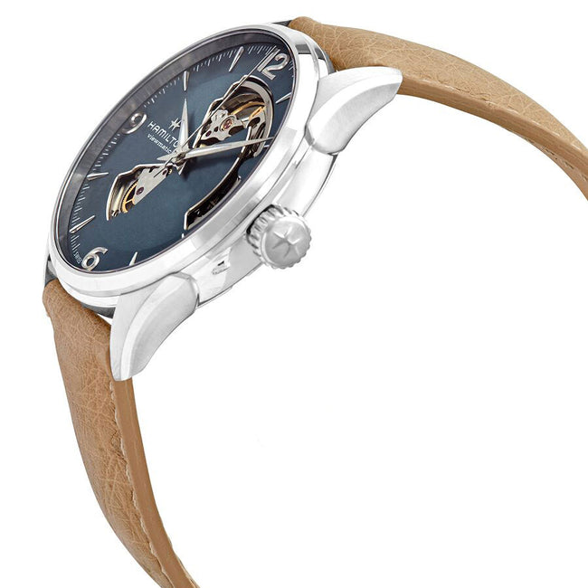 Hamilton Men's H32705842 Jazzmaster Open Hearth Blue Watch