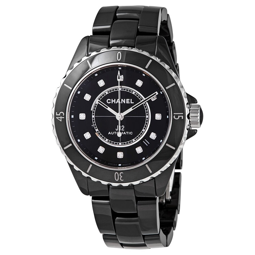 Chanel J2 H5702 Black Dial Date Diamonds Watch