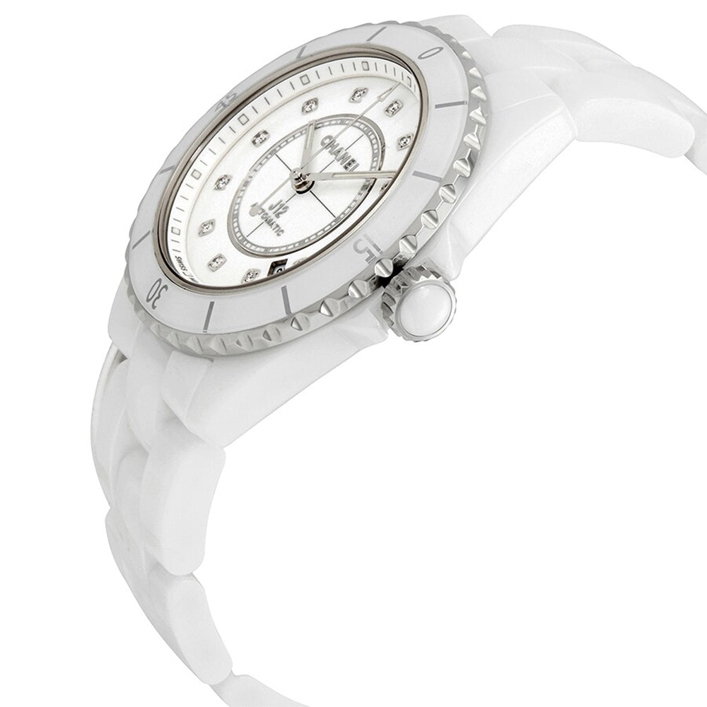 Chanel J2 H5705 White Dial Date Diamonds  Watch