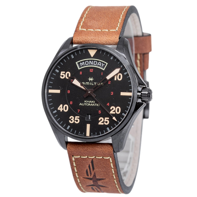 Hamilton Men's H64605531 Khaki Pilot Day Date Auto