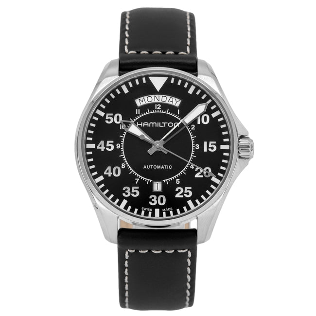 Hamilton Men's H64615735 Khaki Aviation Pilot Day Date Watch