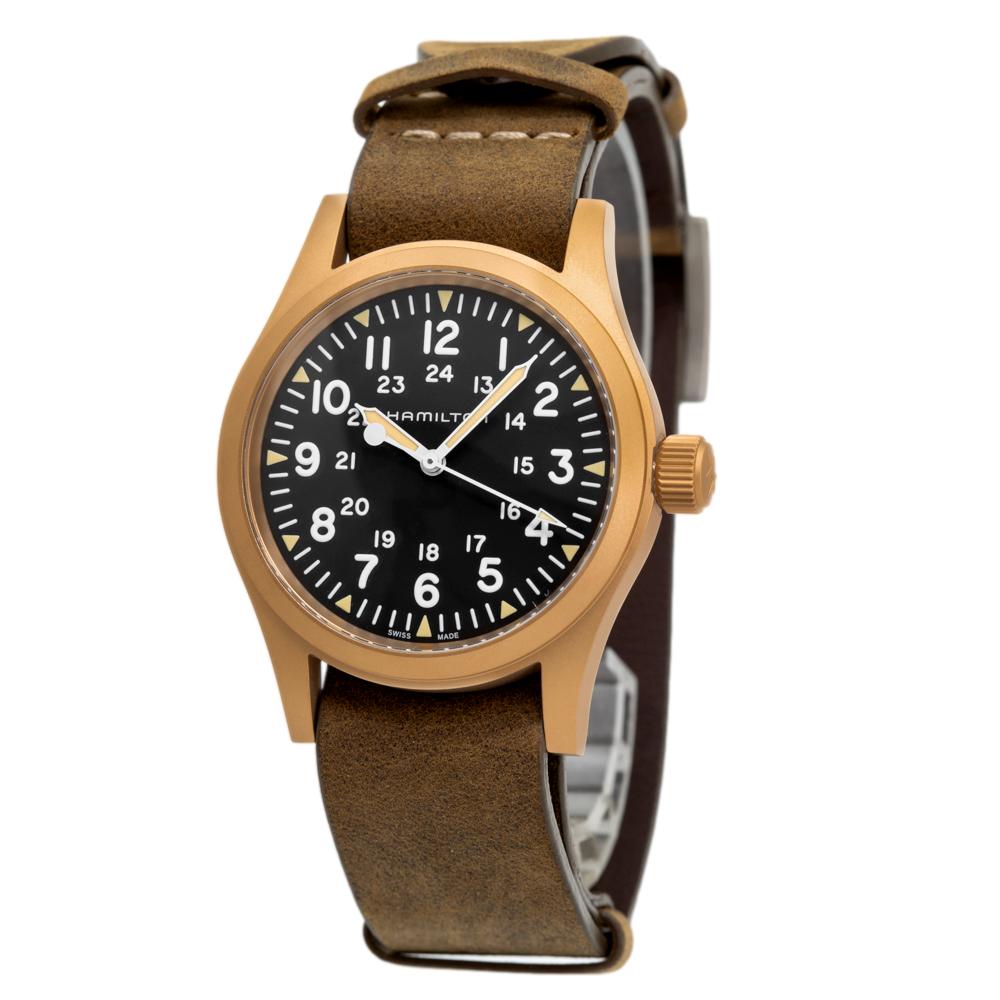 Hamilton Men's H69459530 Khaki Field Bronze Mechanical