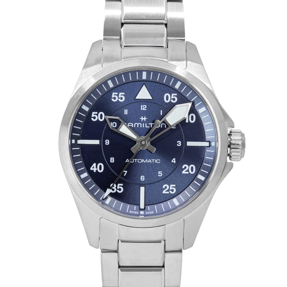 Hamilton H76215140 Khaki Aviation Pilot 36 mm blaues Zifferblatt Auto