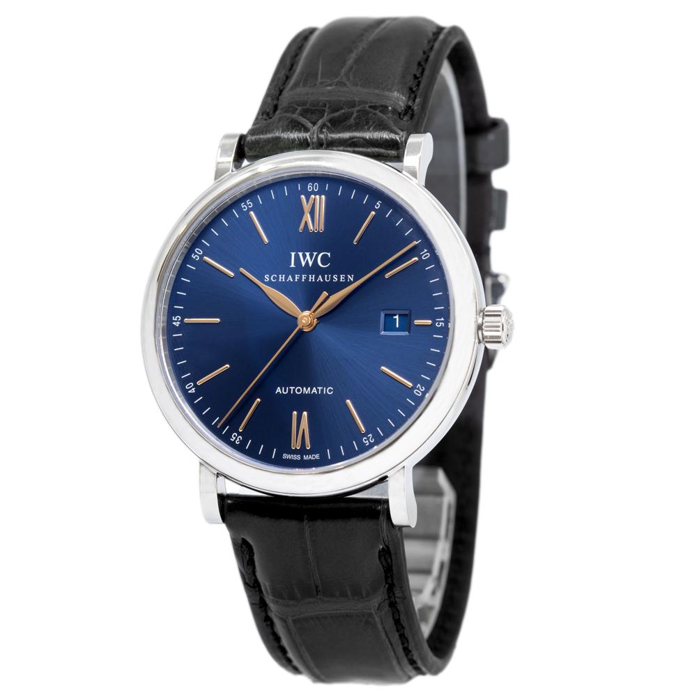 IWC Men's IW356523 Portofino Blue Dial Auto Watch