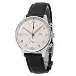 IWC Men's IW371604 Portugieser Chrono Silver Dial Watch