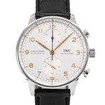 IWC Men's IW371604 Portugieser Chrono Silver Dial Watch