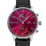 IWC Men's IW371616 Portugieser Red Dial Auto Chronograph