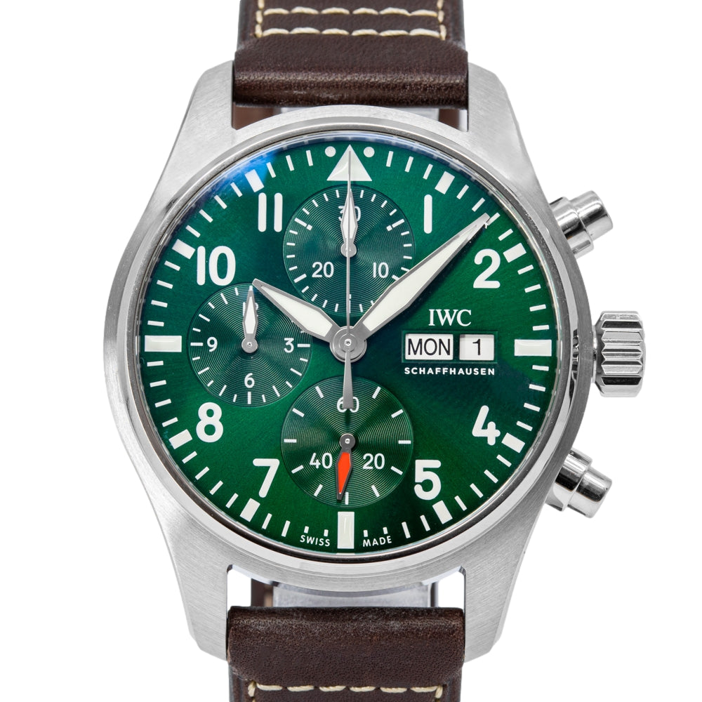 IWC IW388103 Pilot's 41 Green Dial Automatic Chronograph